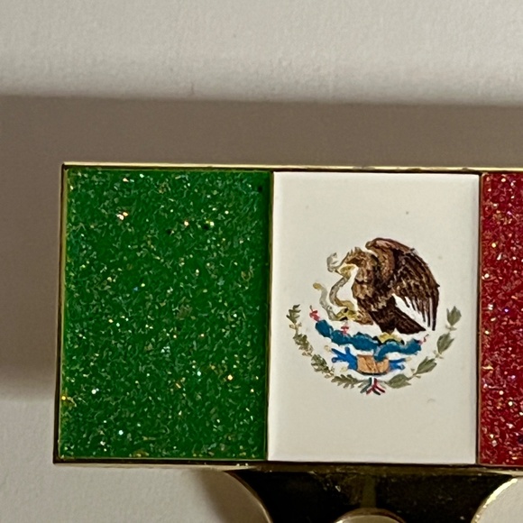 Mexico Mexican Flag Blip Glitter Hat Pin Pins Hats Bag Fitted New Era Streetwear - Picture 2 of 7